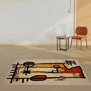 Multicolour Hand Art Wool Rug