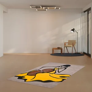 Multi Colour Cello Woman Wool Rug
