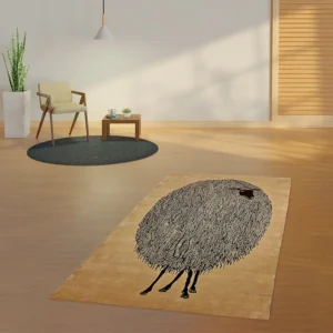 Brown Sheep Wool Rug