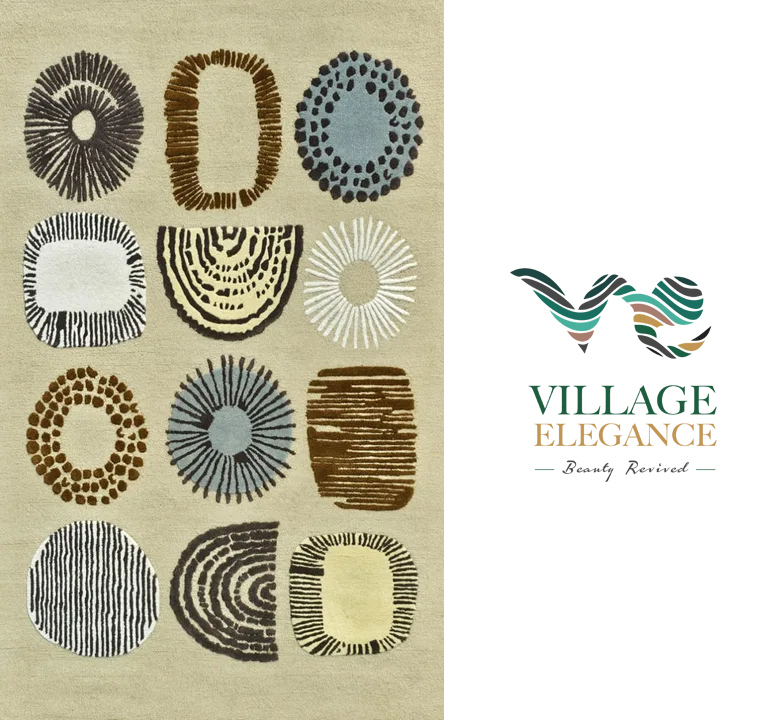 Cut n Loop Modern Art Wool Rug - Image 2