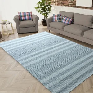 Grey Wool Jacquard Rug