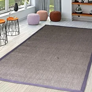 Brown Sisal Panama Boardered Rug