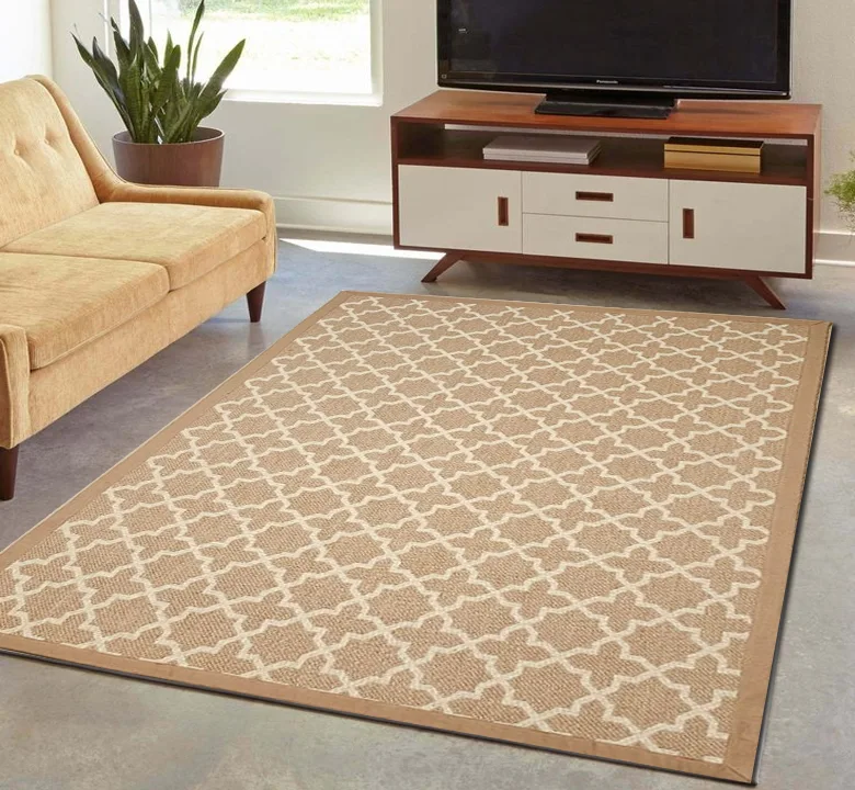 Dark Beige Floral Wool Jacquard