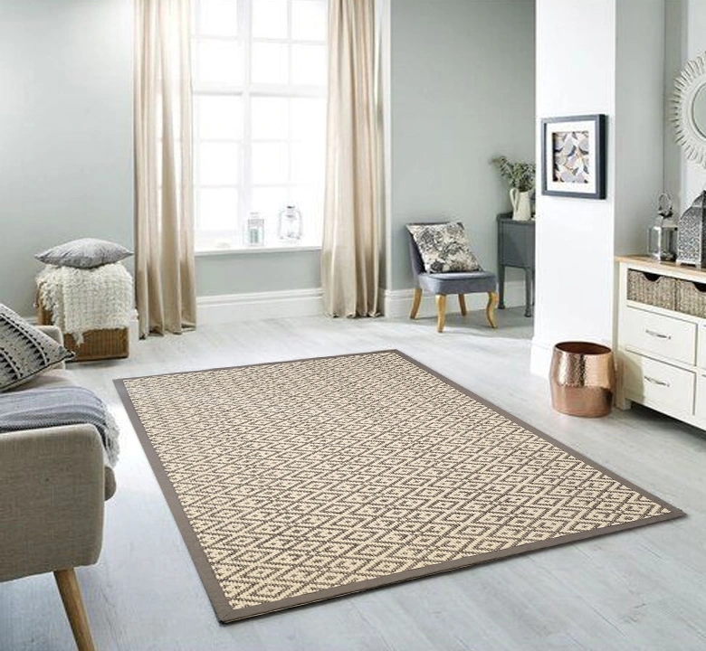 Pearl White Solid Wool Jacquard Carpet