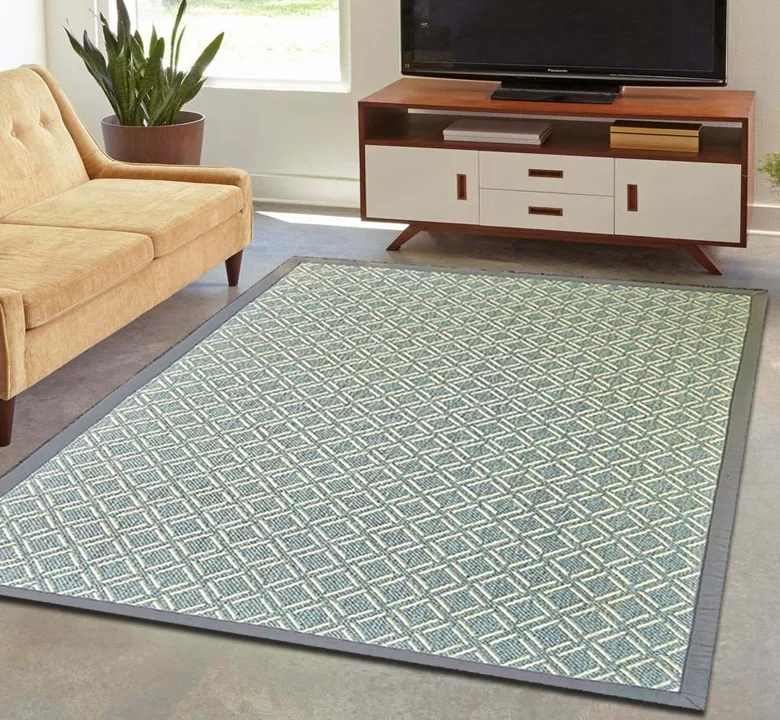 Ash Grey Diamond Wool Jacquard Carpet