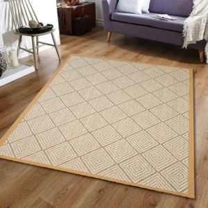 Pearl White Wool Jacquard Carpet