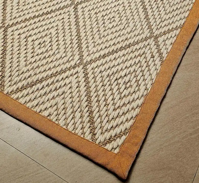 Pearl White Wool Jacquard Carpet - Image 2