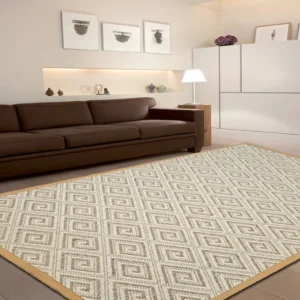 White Heritage Wool Jacquard Carpet