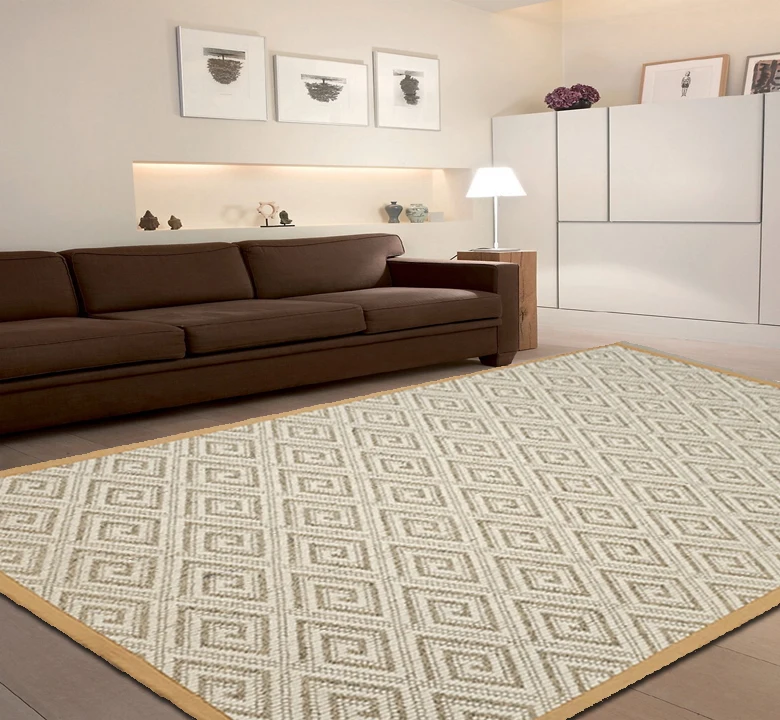 White Heritage Wool Jacquard Carpet