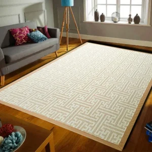 Dark Beige Camelwool Jacquard Carpet