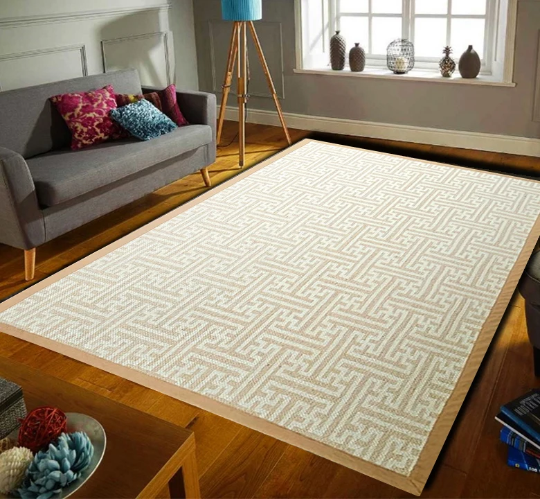 Dark Beige Camelwool Jacquard Carpet
