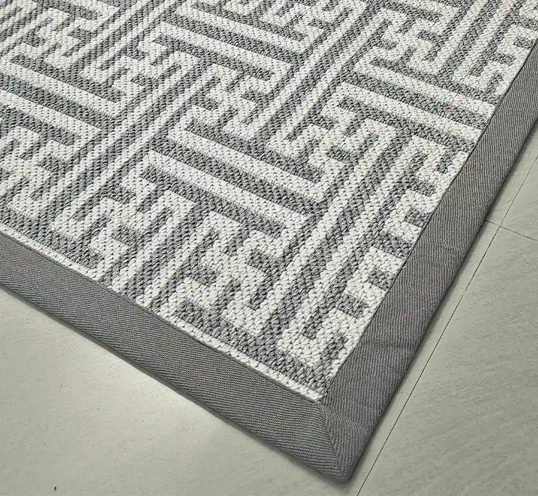 Ash Grey Wool Jacquard Carpet - Image 2