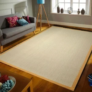 Pearl White Pebbles Wool Jacquard Carpet
