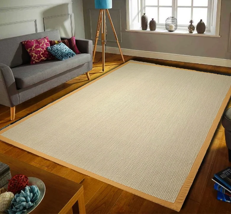 Pearl White Pebbles Wool Jacquard Carpet