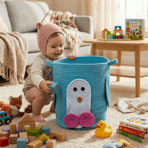 Blue Penguin Storage Basket - Image 2