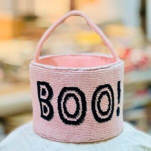 BOO Embroidered Decorative Storage Basket