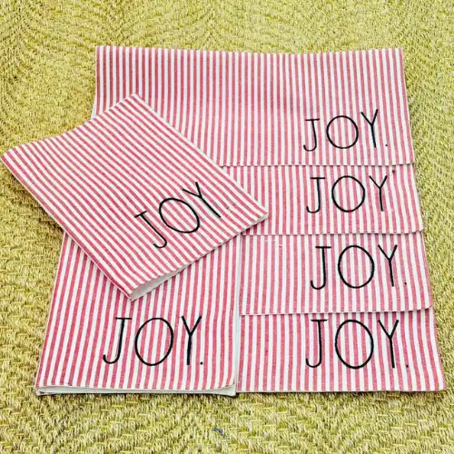 Joy Stripes Festive Table Placemat