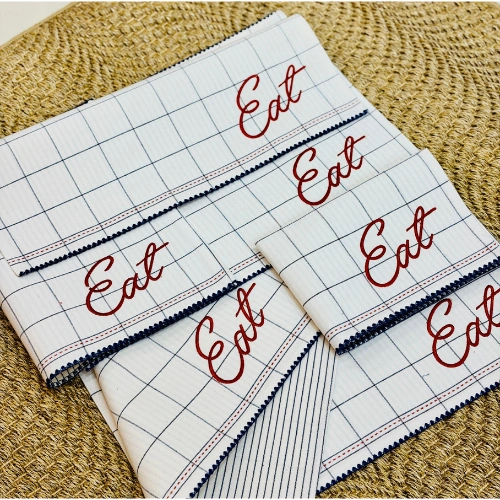 Grid Pattern Cotton Placemats