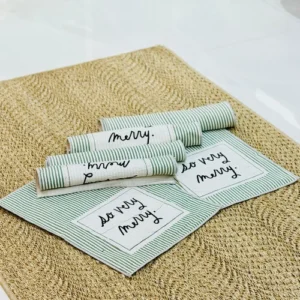 Striped Cotton Ribbed Placemats