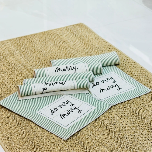 Striped Cotton Ribbed Placemats