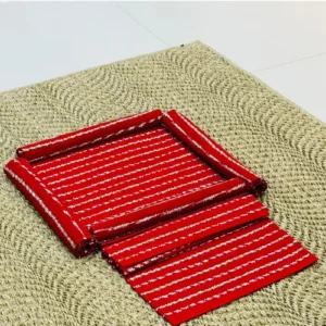 Festive Ruby Pinstripe Table Mat