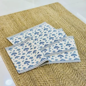 Indigo Tree Block-Print Cotton Placemat Set