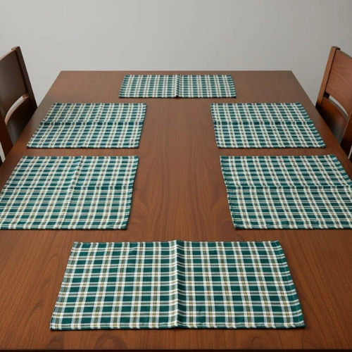 Evergreen Checkered Table Mat