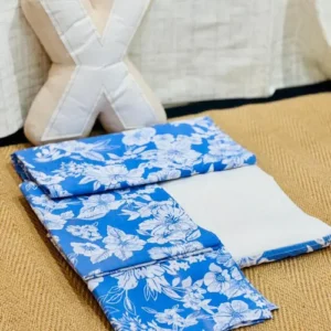 Azure Bloom Floral Bedsheet Set