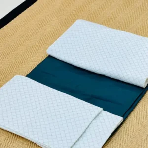 Teal Grid Elegance Bedsheet Set