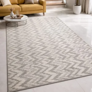 Grey Abstract Wave Carpet