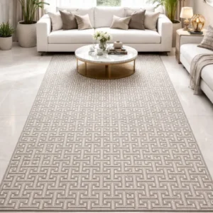 Greek Key Bordered Rug