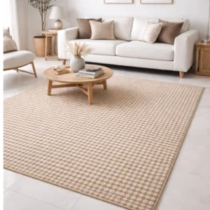Sand & Ivory Check Area Rug