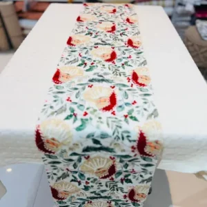 Festive Santa Charm Table Runner