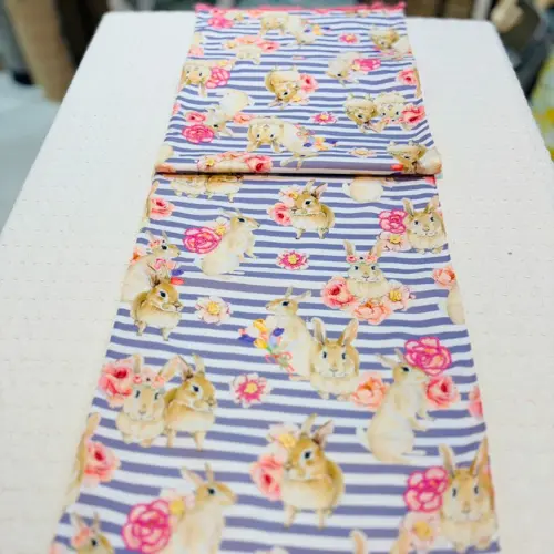 Blossom Bunny Stripe Table Runner
