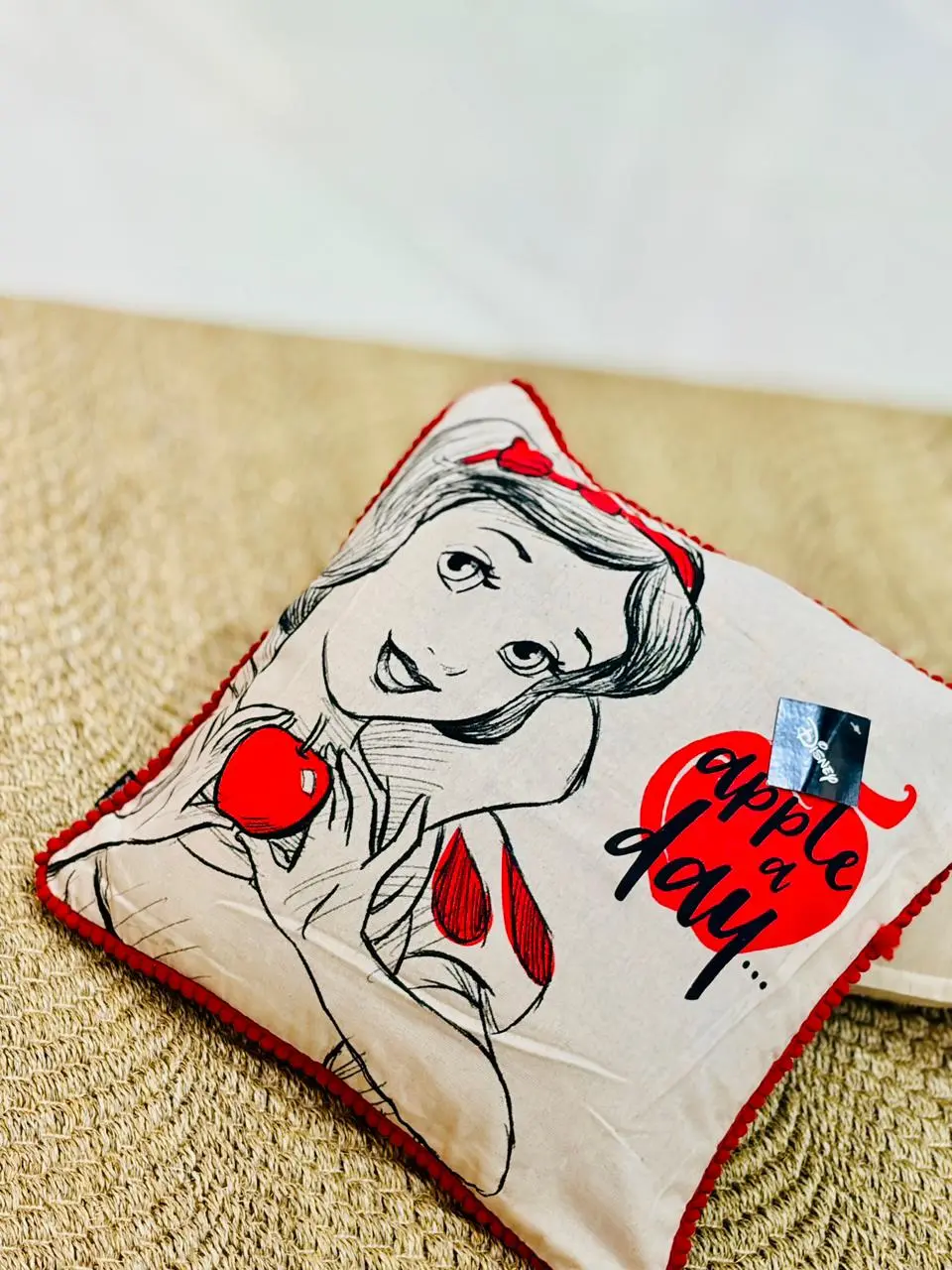 Apple Day Cartoon Cushion Cover - Image 2