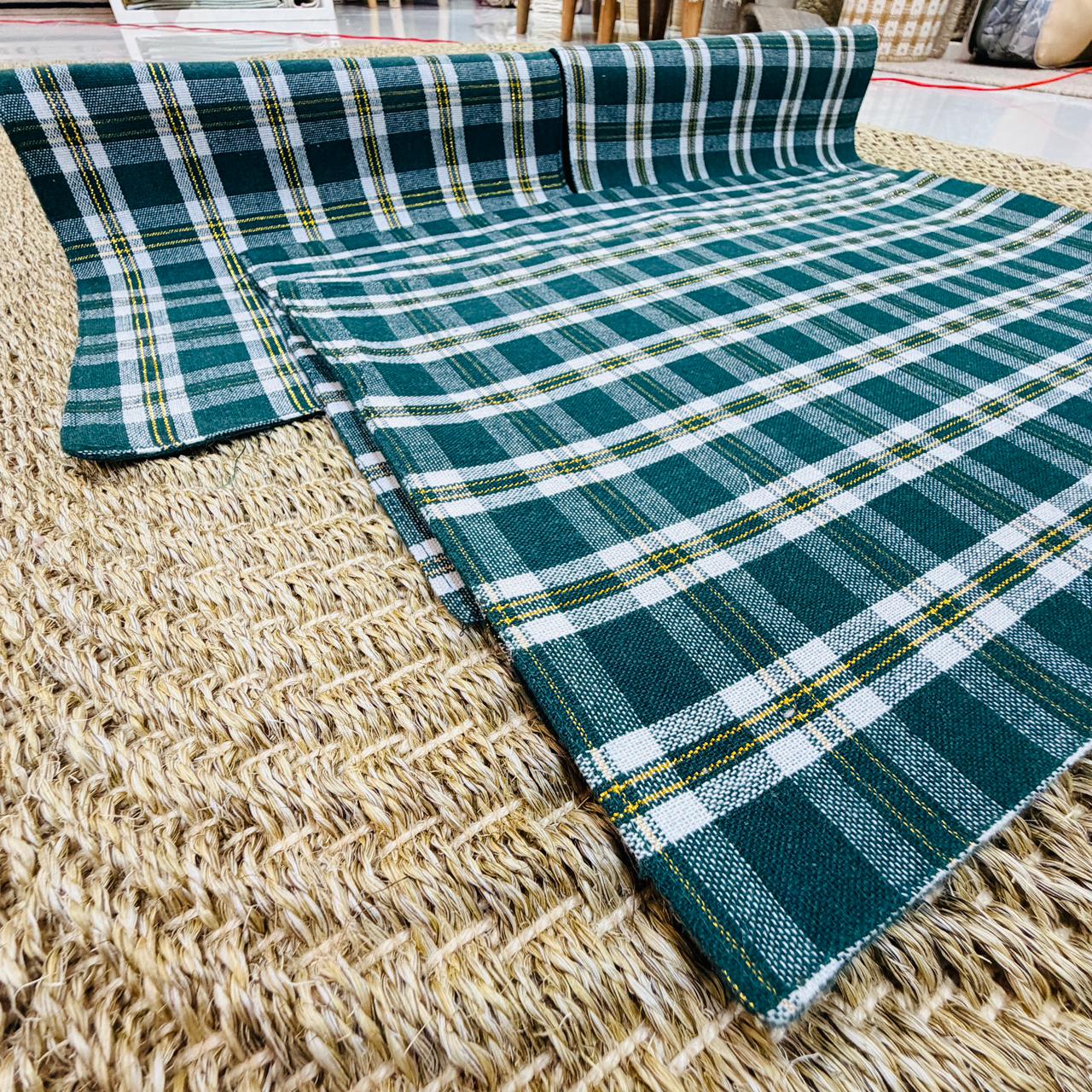 Evergreen Checkered Table Mat - Image 2