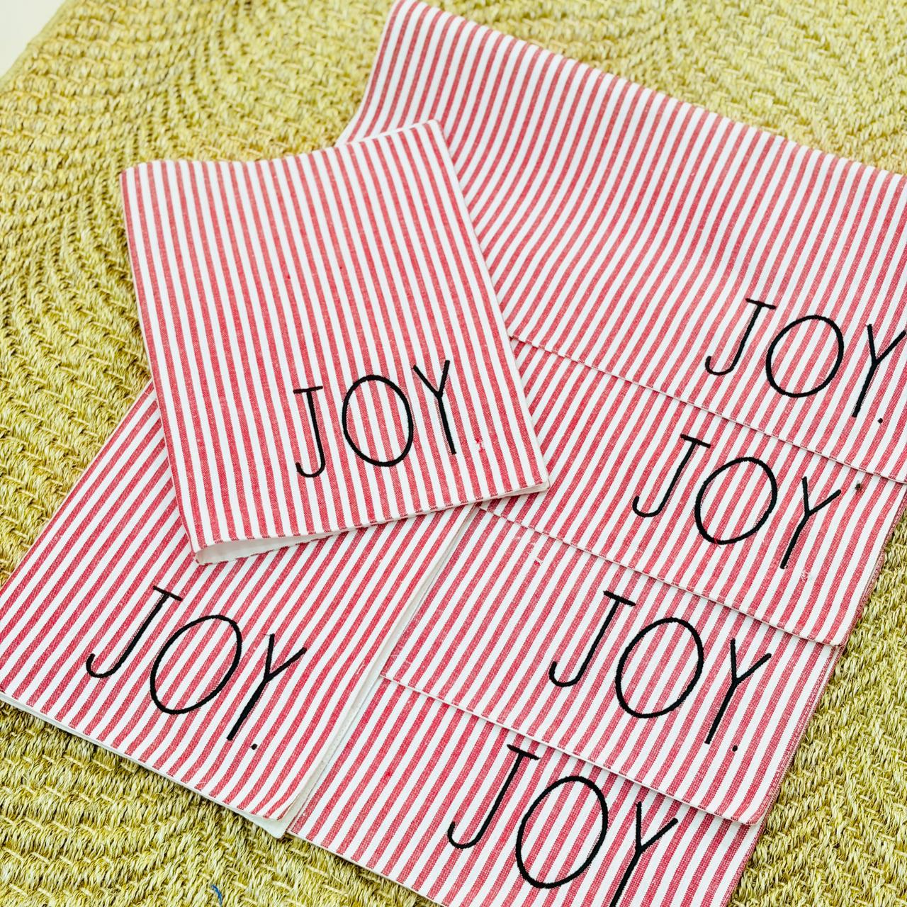 Joy Stripes Festive Table Placemat - Image 2