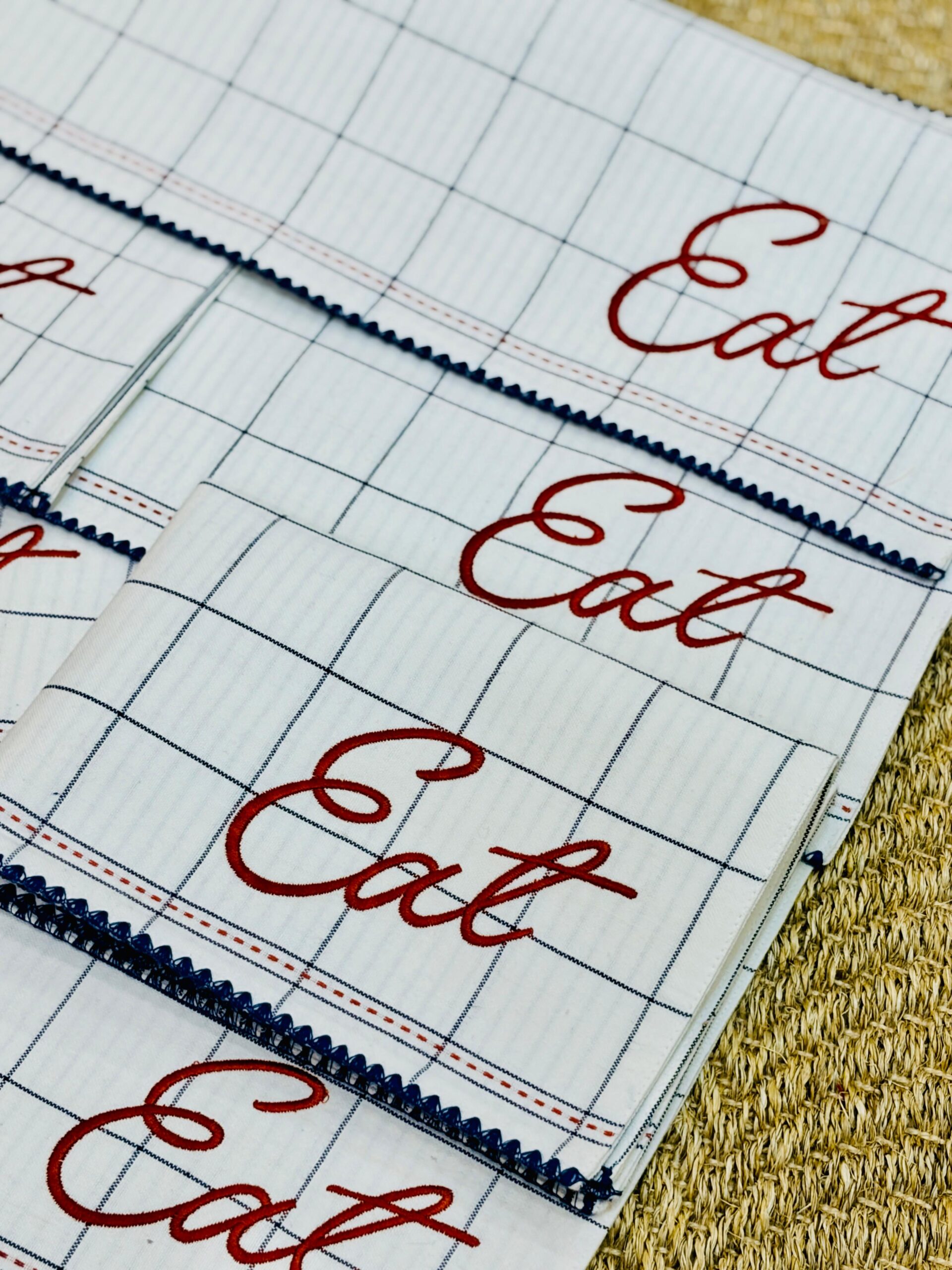 Grid Pattern Cotton Placemats - Image 3