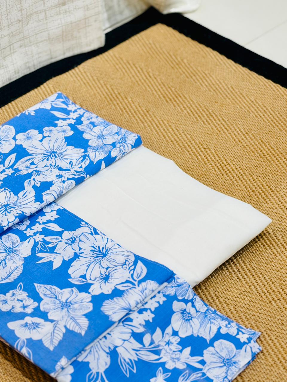 Azure Bloom Floral Bedsheet Set - Image 4