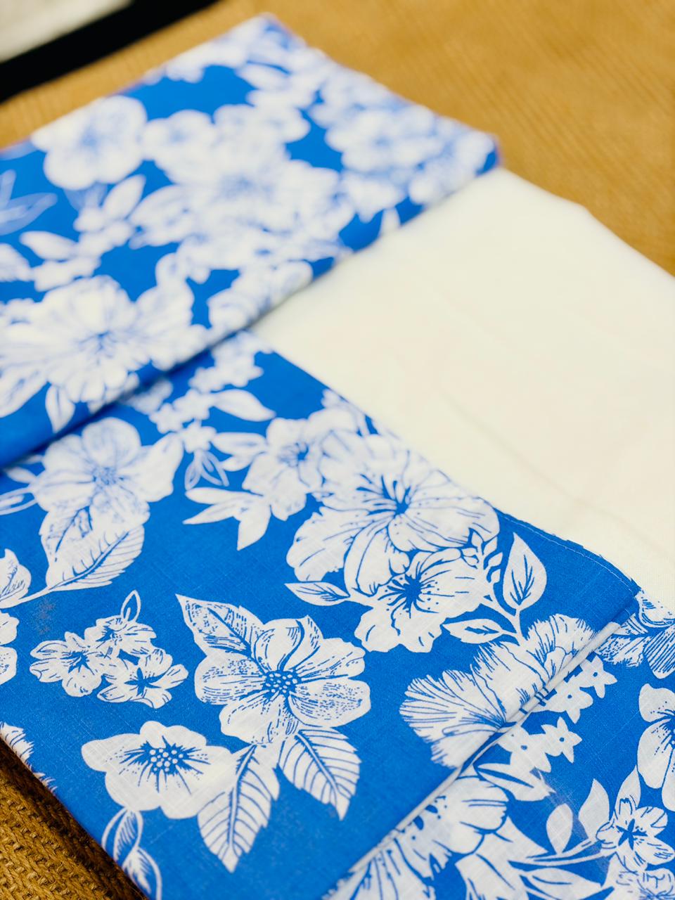 Azure Bloom Floral Bedsheet Set - Image 3
