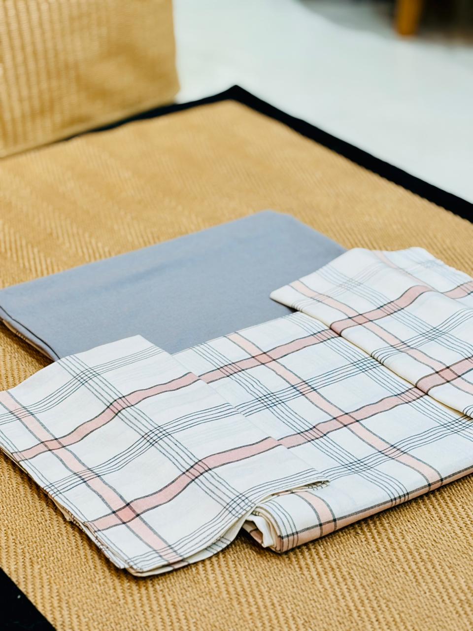 Slate Grey & Windowpane Plaid Set - Image 3