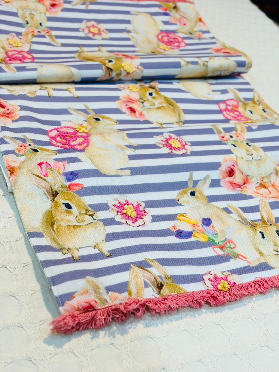 Blossom Bunny Stripe Table Runner - Image 4