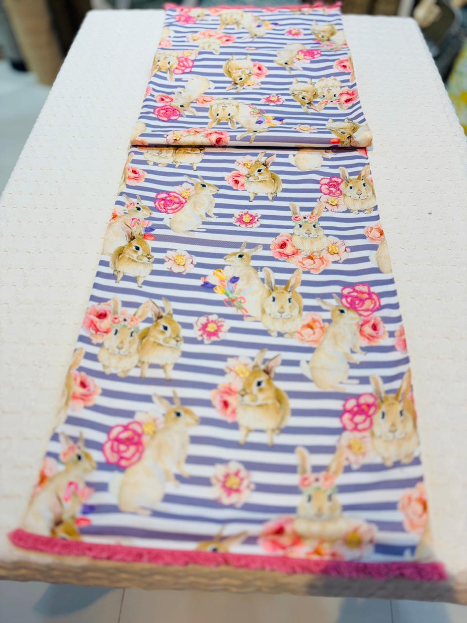 Blossom Bunny Stripe Table Runner - Image 2