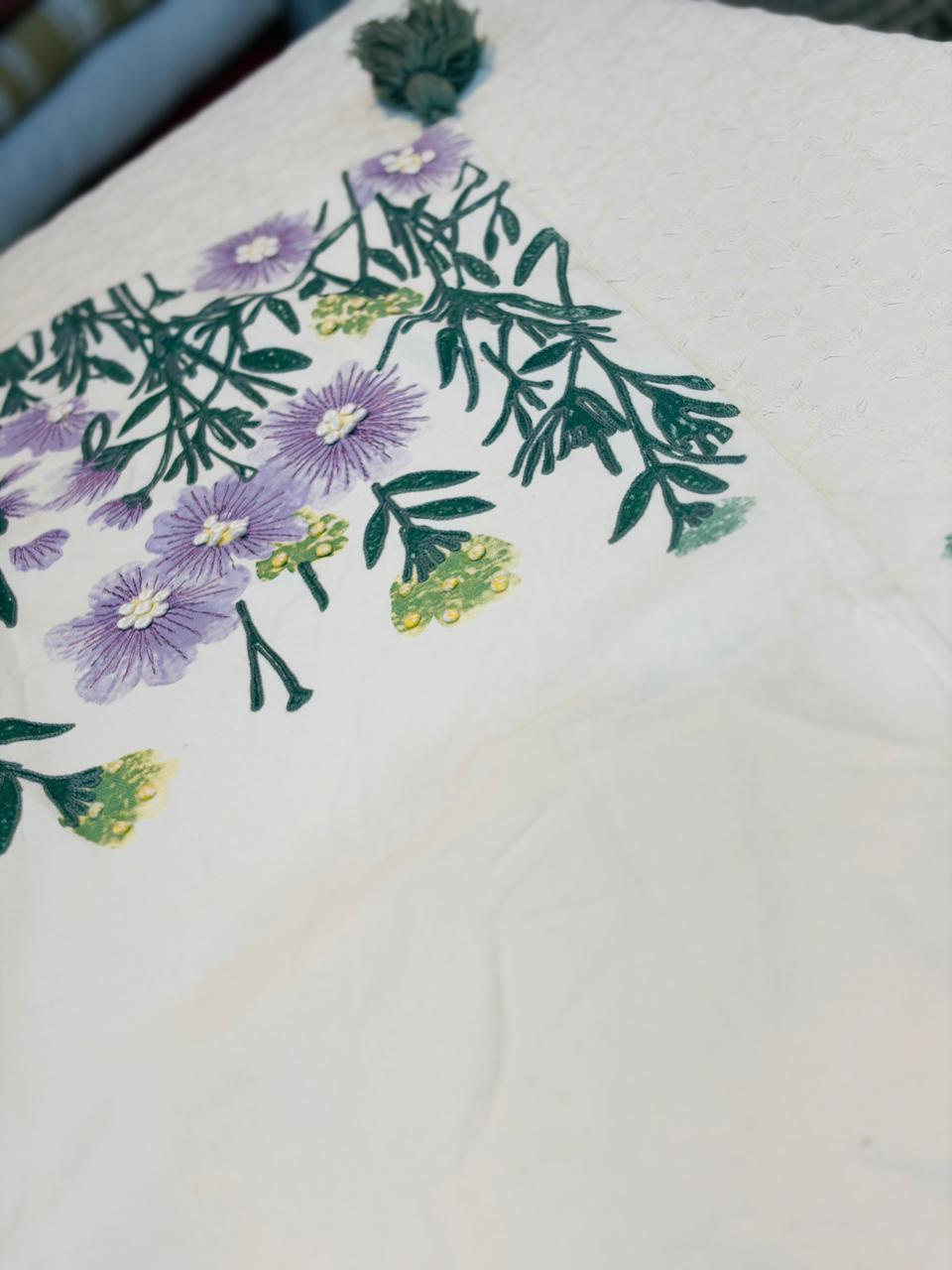 Lavender Garden Tassel Table Runner - Image 4