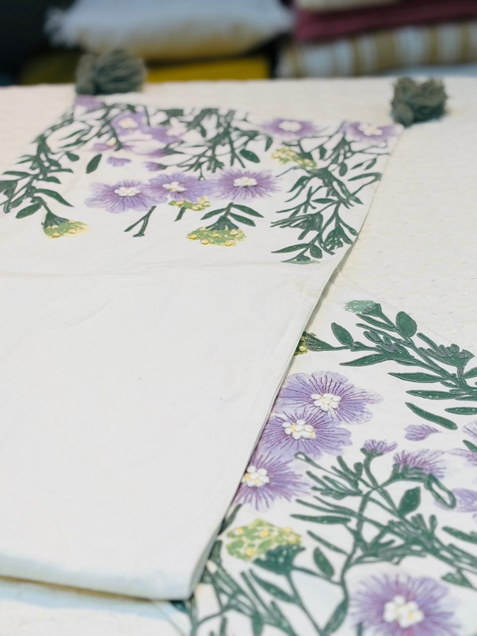 Lavender Garden Tassel Table Runner - Image 3
