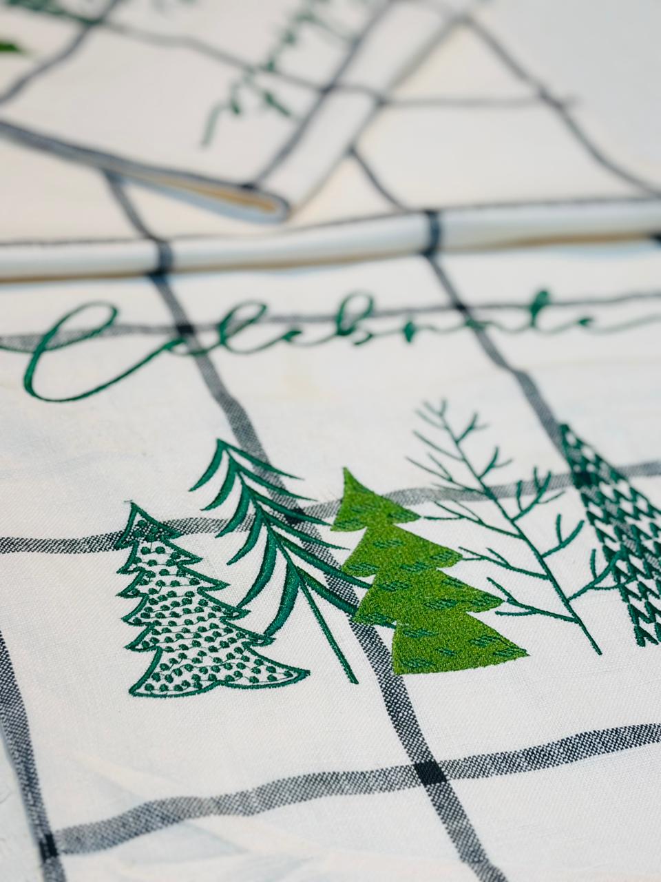 Evergreen Celebration Windowpane Runner - Image 4