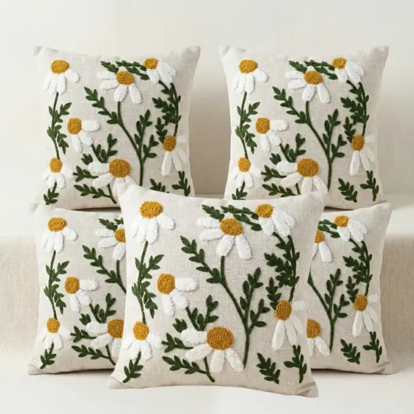 Daisy Floral Cushion Cover - Image 4