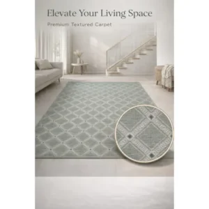 Sage Diamond Luxe Textured Carpet