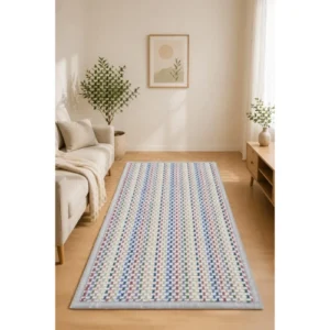 Rainbow Mosaic Modern Area Rug