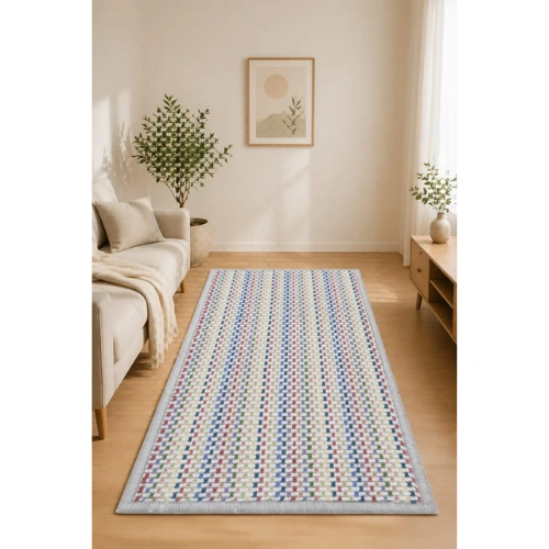 Rainbow Mosaic Modern Area Rug
